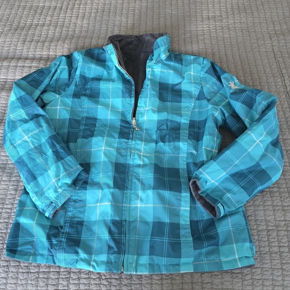 ZeroXposur Jacket Kids Large Plaid Winter Ski Reversible - Picture 10 of 10